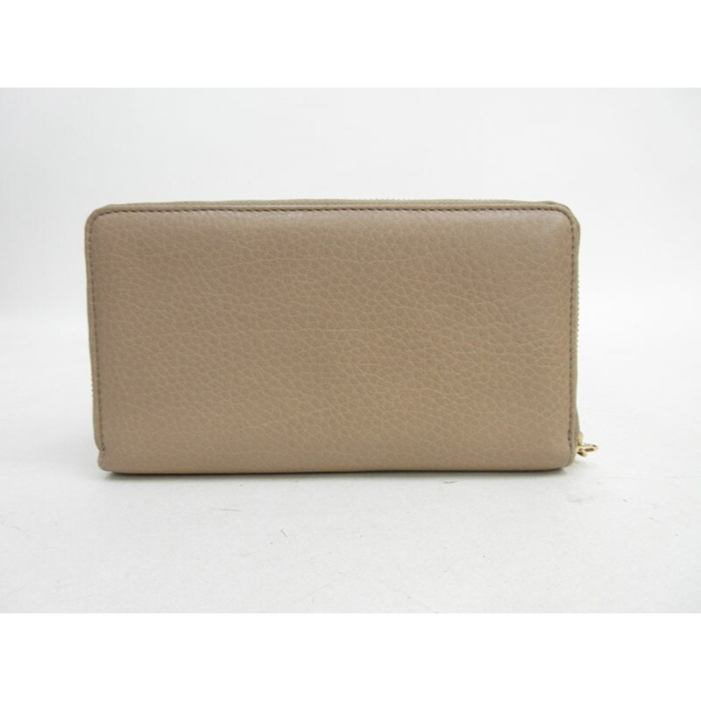 Gucci Soho Round Zip Long Wallet Beige Leather - Picture 2 of 8